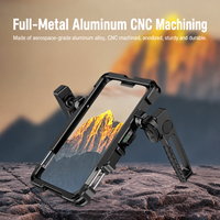 Support universel en alliage d'aluminium BFT-03A pour téléphone portable, rotation à 360°, ports d'extension multiples pour utilisation en extérieur