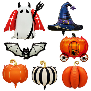 Palloncini in Foil a Forma di Fantasma, Pipistrello, Zucca <span class=keywords><strong>e</strong></span> Cappello da Strega per Decorazioni di Halloween - Product Image 1