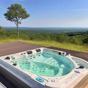 LED 조명과 하이 퀄리티 인기있는 하이드로 마사지 야외 자쿠지 스파 온수 욕조 - Product Image 1