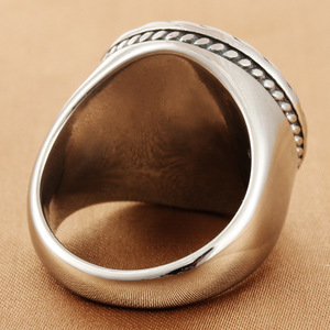 Men's Viking Style Stainless Steel <b>Ring</b> Silver Celtic Knot Design Size 28 Gift Jewelry - Product Image 2