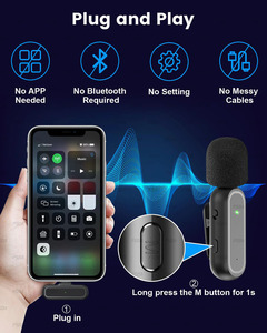 Không dây Lavalier <span class=keywords><strong>Microphone</strong></span> cho <span class=keywords><strong>iPhone</strong></span> iPad 2 gói <span class=keywords><strong>microphone</strong></span> cho <span class=keywords><strong>iPhone</strong></span> với sạc trường hợp thông minh tiếng ồn cancell ve áo Mic - Product Image 3