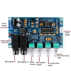 Nouvelle carte amplificateur de microphone numérique PT2399 NE5532 avec contrôle de tonalité et réverbération pour karaoké, module XH-M273 Pt2399 - Product Image 2