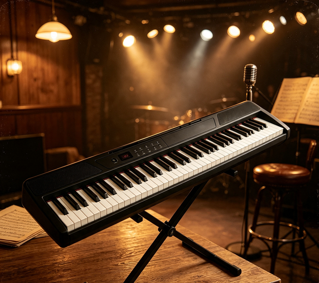 Grain 88 Keys Fixed Electronic Keyboard Piano with Weighted Hammer Action Suitable for Over 8 Years Old and Beginners