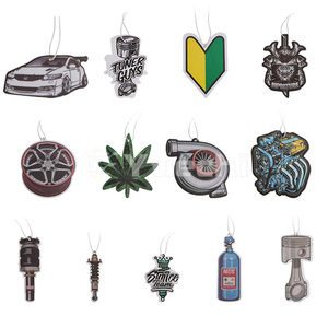 Yuechi JDM impression Logo meilleurs cadeaux promotionnels papier suspendu personnalisé désodorisant d'air de voiture pour voiture jasmin thé vert parfumé - Product Image 2