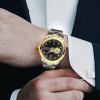 Jam tangan otomatis stainless steel murah baru 2024