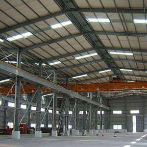 Bâtiment préfabriqué en structure d'acier personnalisé à faible coût, atelier d'usine <span class=keywords><strong>métallique</strong></span>, entrepôt avec pont roulant à portée ultra-large - Product Image 3