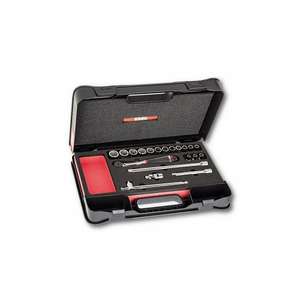 USAG - U06080202 ASSORTMENT WITH HEXAGONAL <b>SOCKETS</b> IN ABS CASE (20 PCS.) - EAN 8001150018657 <b>RATCHET</b> AND <b>SOCKET</b> SETS 3/8" - Product Image 1