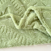 Plaid Sherpa Oekotex OEM à motif floral gaufré, super doux et chaud, double face en polaire épaisse, pour lit et canapé