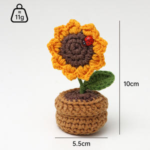 Novedad Transfronteriza: Divertidos Juguetes <span class=keywords><strong>de</strong></span> Peluche <span class=keywords><strong>de</strong></span> Plantas con Energía Positiva, Hechos a Mano con Lana Tejida a <span class=keywords><strong>Crochet</strong></span> y Relleno <span class=keywords><strong>de</strong></span> Algodón PP, 10 cm, Regalo para Niños - Product Image 3