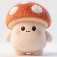 Peluche personnalisée super douce en forme de champignon mignon, jouet, mascotte d'entreprise ODM, cadeau, coton PP brodé, certifié ASTM, anti-stress