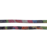 Lacets Weiou 6 mm en fil métallique plat effet encre éclaboussée, lacets élastiques à transfert thermique, adaptés aux chapeaux et aux chaussures de sport