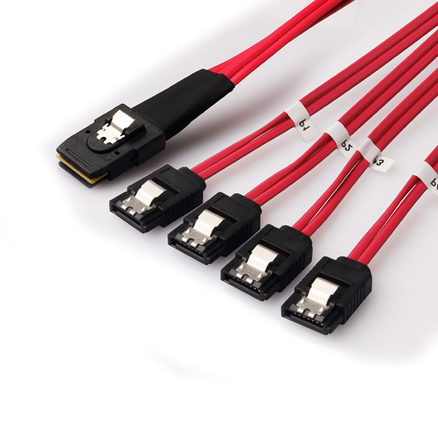 Mini SAS 36P SFF8087 to 4sata 7pin Computer Server Hard Disk Motherboard Data Cable