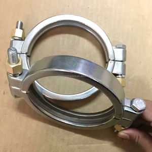 Collier de serrage boulonné haute pression en acier inoxydable 2\" 4\" 6\" 8\" 10\" 13MHP avec écrou en laiton - Product Image 2
