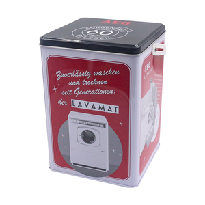 Có thể tái chế 145x145x210mmH hộp thiếc vuông lớn với nhựa xử lý biểu tượng tùy chỉnh bao bì kim loại cho bột giặt giặt - Product Image 4