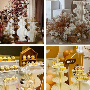 Soporte <span class=keywords><strong>de</strong></span> exhibición <span class=keywords><strong>de</strong></span> columnas para centros <span class=keywords><strong>de</strong></span> mesa, cilindro plegable <span class=keywords><strong>de</strong></span> cartón DIY con panel <span class=keywords><strong>de</strong></span> acrílico para telón <span class=keywords><strong>de</strong></span> fondo <span class=keywords><strong>de</strong></span> bodas al aire libre - Product Image 4
