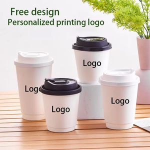 Gobelets à café jetables en papier de qualité alimentaire, recyclables, personnalisables, vente chaude, bon marché, avec couvercles - Product Image 2