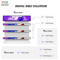 Écran LCD extensible pour étagère de supermarché, centre commercial, métro, affichage de prix, bande vidéo publicitaire numérique SDK - Vente Flash