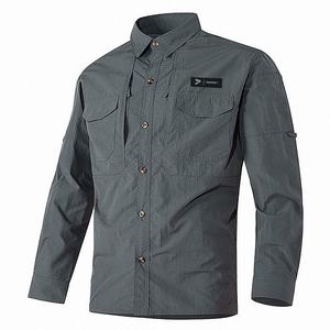 Camisas Resistentes para Pesca, Caza y Senderismo al Aire Libre, Cuatro Bolsillos en el Pecho, UPF50+, Secado Rápido y Transpirables, Esenciales para Pescadores - Product Image 5