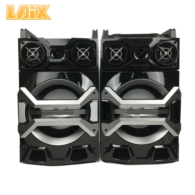 Laix SS-9 10 Inches Indoor Active Speakers BT 80W Woofer Bass Audio System Wooden Box LED Light Panel Powered Stage Speaker