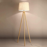 Lampadaire Luxueux sur Pied en Bois Style Nordique Moderne, Lampe de Table Vintage pour Chambre et Salon, Décoration de Salon