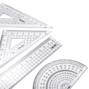 Juego de Reglas Escolares Deli de 15 cm, Transparentes, 4 Piezas, Herramientas de Geometría para Uso Escolar - Product Image 5