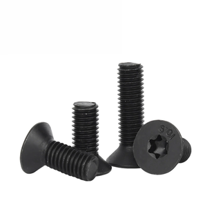 Suministros del Fabricante: Tornillos Torx de Cabeza Plana Negros, Óxido Negro, M3 M4 M5 M6 M8 M10, 10mm 12mm, Tornillos Avellanados Tipo Flor de Ciruelo - Product Image 5