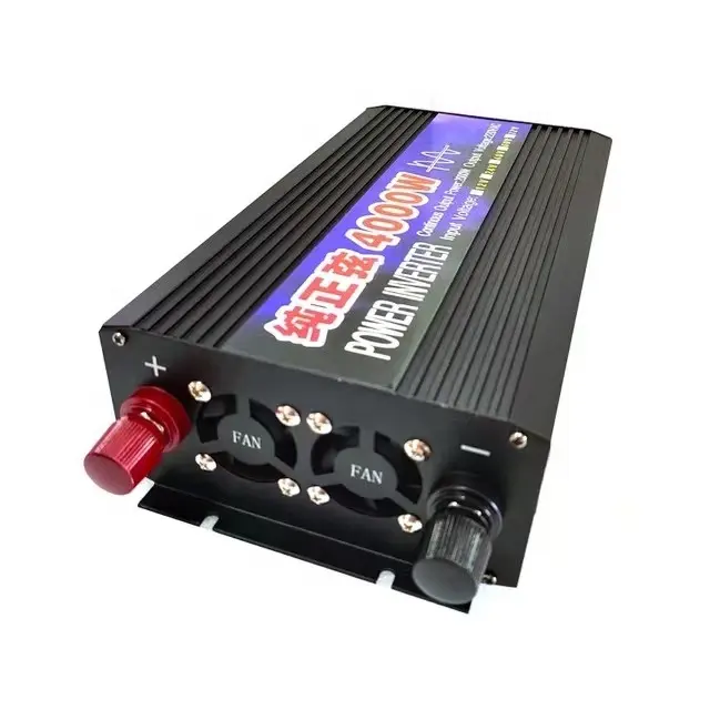 Convertidor de inversor automotriz DC12V 24V a 110V 220V 1000W 1600W 2000W 3000W 4000W, inversor de onda sinusoidal pura automotriz