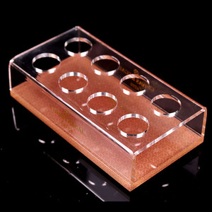 Tùy Chỉnh Rõ Ràng Acrylic Máy Tính Để Bàn Tổ Chức Thân Thiện Với Môi Phong Cách Hiện Đại Văn Phòng Phẩm/Mỹ Phẩm Hiển Thị Hộp Bút Make-up Công Cụ Lỗ - Product Image 3