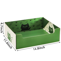 Caja de Arena para Gatos Plegable y Desechable de Cartón, Entrada Baja, Fácil de Eliminar, Ligera, Bandeja de Arena para Gatos de Interior, Ecológica