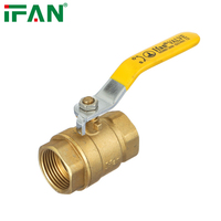 Soupape de sécurité à gaz des fabricants IFAN 1/4 "-4'' vanne à gaz en laiton vanne à boisseau sphérique en laiton forgé
