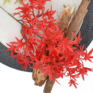 Ruyin Ramas de Hojas de Arce Artificiales de 10cm-30cm, Ramo Rojo para Decoración de Paisajes - Product Image 1