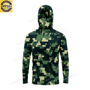 Haut de pêche à manches longues avec capuche, logo personnalisé, séchage rapide, protection UPF 50, respirant, imprimé, anti-UV - Product Image 5