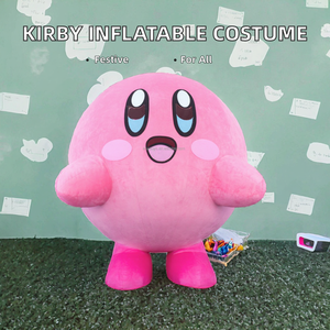 Funtoys MOQ 1 PIECE Walking Inflatable <strong>Kirby</strong> Mascot <strong>Costume</strong> Cartoon Character <strong>Kirby</strong> <strong>Costume</strong> for Adults - Product Image 2