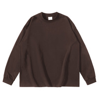 Sudadera de algodón de Color personalizado sin capucha suelta para hombre bien recibida Simple Casual primavera otoño lavado Mans Sports Pullover