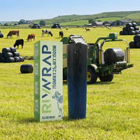 Película Estirable para Ensilaje LLDPE Personalizada de 250mm, 500mm, 750mm, 25um, 5 Capas, Resistente a los Rayos UV, para Envolver Pacas de Heno y Pasto en Agricultura