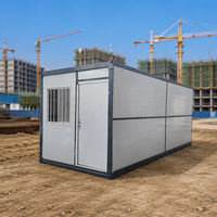 Maison préfabriquée pliable pour usage extérieur, bureau, dortoir, entrepôt, maison préfabriquée en panneaux sandwich d'acier pliables