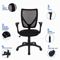 Chaise de conférence, chaise visiteur, chaise de bureau pour réunion, fabrication OEM, siège pneumatique avec support lombaire