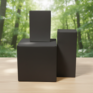 Caixas de Papelão Recicláveis Pretas com Fechamento Magnético para Embalagem de Cosméticos Personalizáveis com Cílios Postiços UV de 2mm - Product Image 2