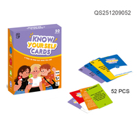 QS Shantou Factory - Jeux de société éducatifs pour l'apprentissage précoce en maternelle, jeux de cartes en papier pour l'intérieur, plusieurs styles, 50 pièces, pour parents et enfants