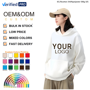Sweat-shirts et pulls à capuche en polaire surdimensionnés unisexes pour l'hiver 2025, avec logo personnalisé imprimé - Product Image 3