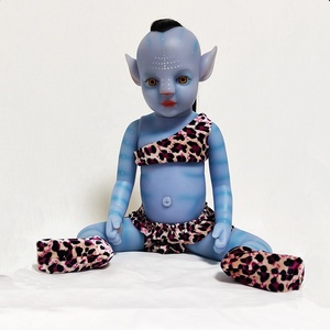 R & B-poupée réaliste Reborn <span class=keywords><strong>en</strong></span> <span class=keywords><strong>Silicone</strong></span>, jouet à cheveux courts, Alien, <span class=keywords><strong>Avatar</strong></span>, Real Baby Dolls, Reborn, 22 pouces - Product Image 1