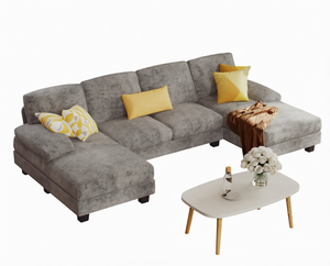 Sofá Individual Reclinable de Estilo Cremoso con Estructura de Plástico Curvada en Forma de Arco, Tapizado en Chenilla, Esponja, Inspiración Italiana de Lujo - Product Image 1