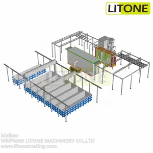 High Efficiency Manual Powder Coating Line For Metal Surface Treatment