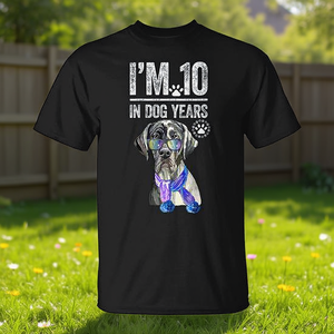 T-shirt I'm 10 In Dog Years per il 70° compleanno, per uomini e donne - Product Image 3