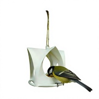 Mangeoire à oiseaux compacte, portable, facile à nettoyer, en plastique léger, suspendue, sans électricité, écologique, pour jardin