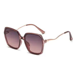 Độc đáo kính mặt trời unisex kim loại Gradient Retro biểu tượng tùy chỉnh Shades 2020 New arrivals cổ điển Kính mát quá khổ