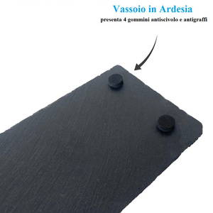 Set Sushi per 2 con Vassoio in Ardesia 30x10 Cm, 7 Pezzi, Servizio Orientale con Porta Bacchette - Product Image 3