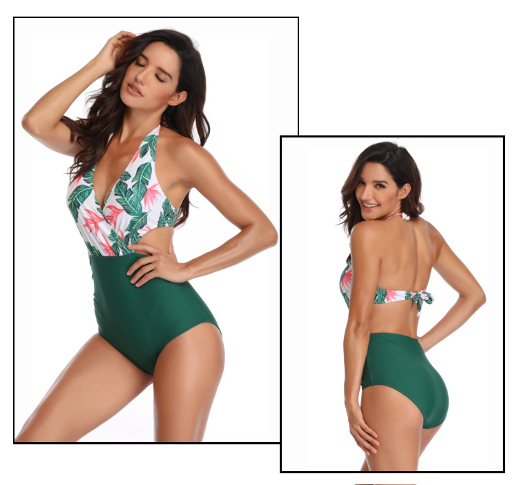 Hot Sale one-piece swimsuit r printing manufacturers direct selling sexy European and American bikini Clothing