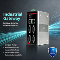 Gateway Modbus RTU a TCP, Industrial para Montaje en Riel DIN, Convertidor RS232/485 a Ethernet, para IIoT y Fábrica Inteligente