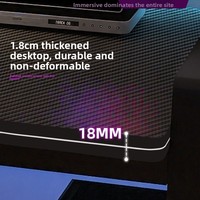 Bureau d'ordinateur en fibre de carbone avec Tech Sense: Table de jeu de bureau, bureau d'étude à domicile, poste de travail